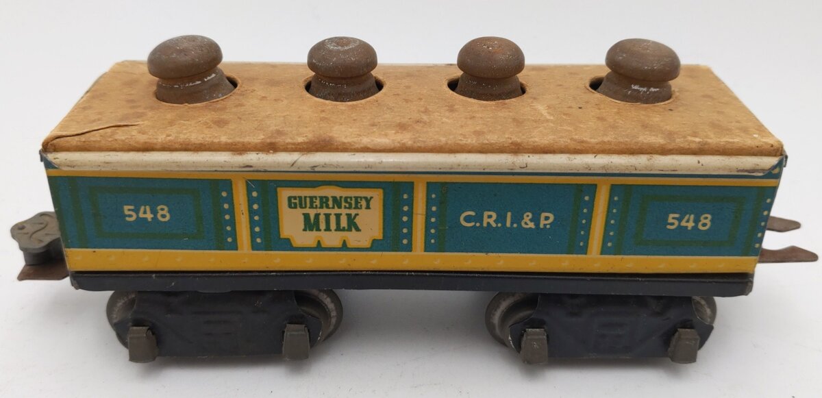 Marx 548 Vintage O C.R.I.&P. Lithographed Tinplate Gondola VG