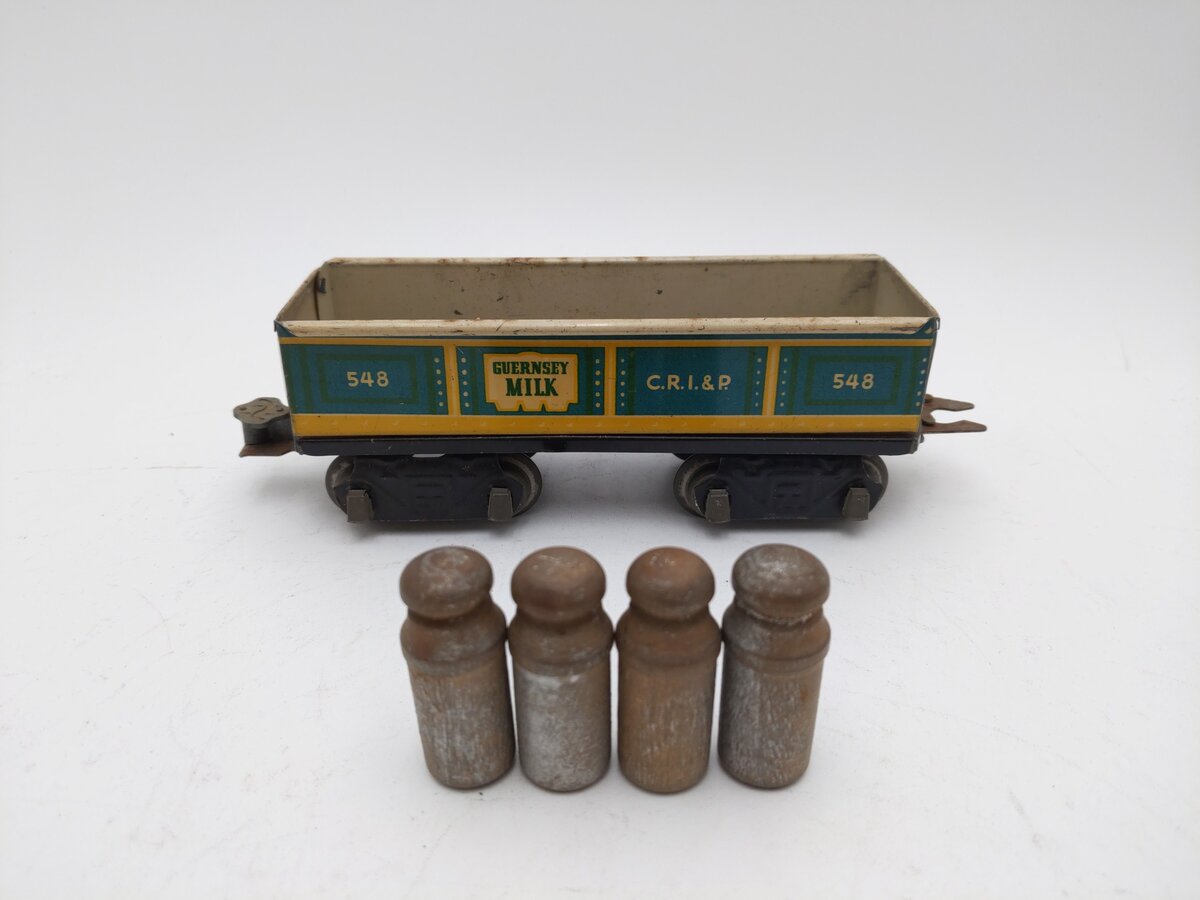 Marx 548 Vintage O C.R.I.&P. Lithographed Tinplate Gondola VG