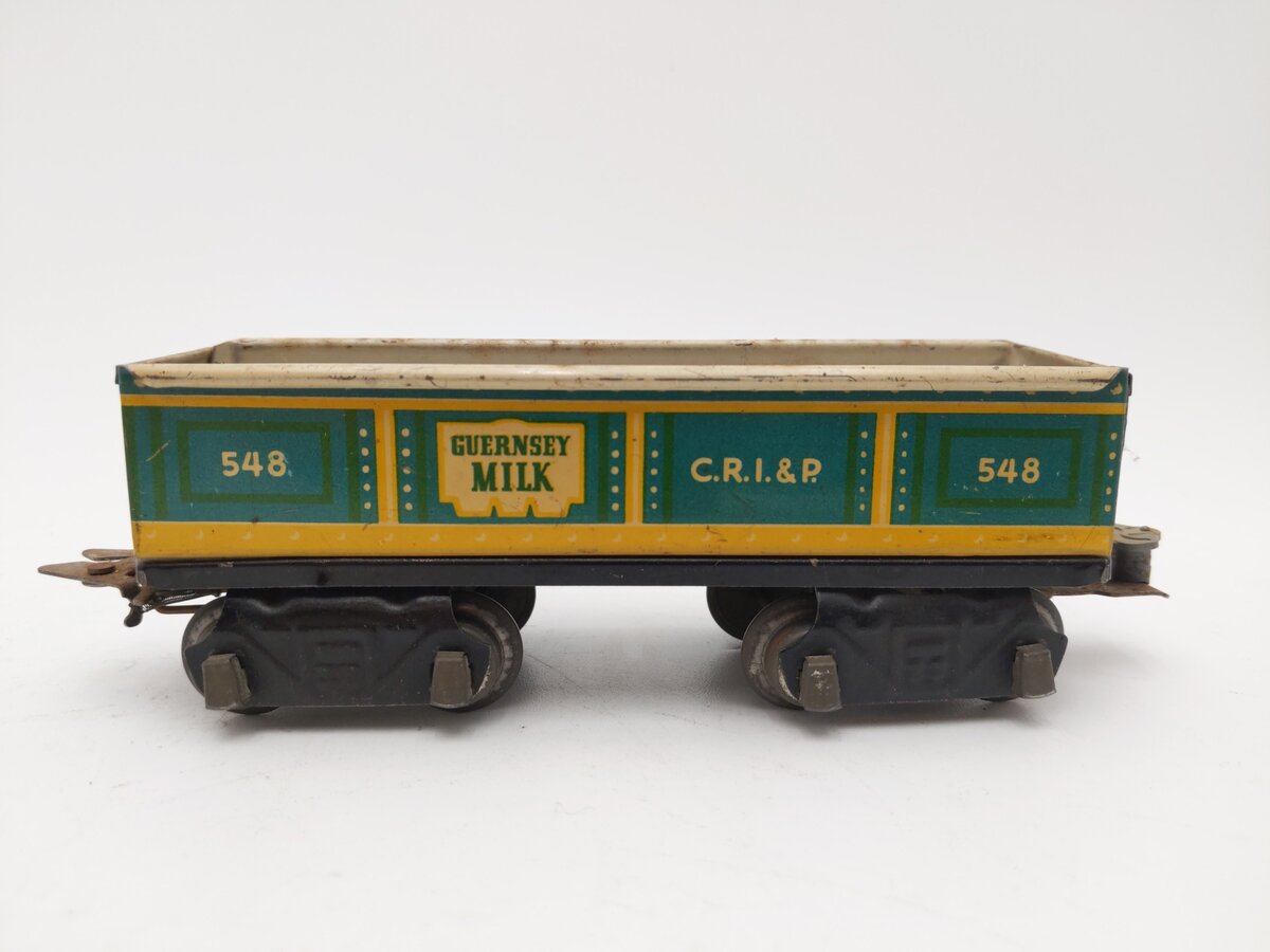Marx 548 Vintage O C.R.I.&P. Lithographed Tinplate Gondola VG