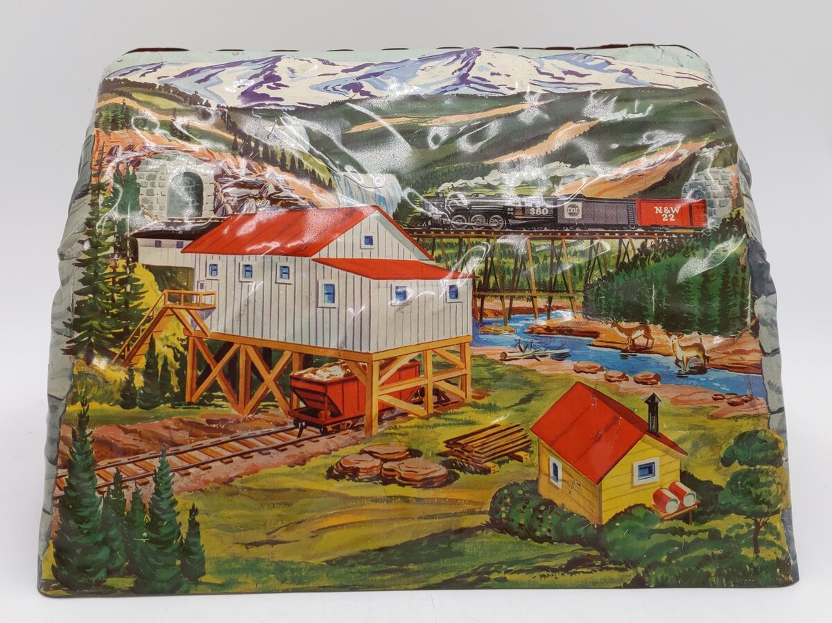 Marx 392 Vintage O Coal Mine Scene Metal Scene VG