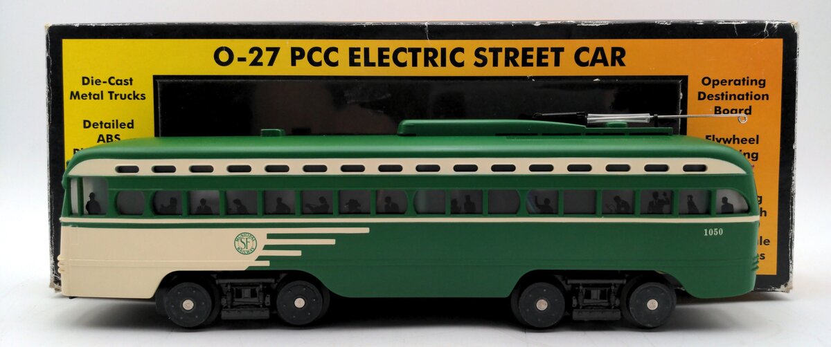 MTH 30-2504-1 O Gauge San Francisco PCC Street Car w/PS1 #1050 VG/Box