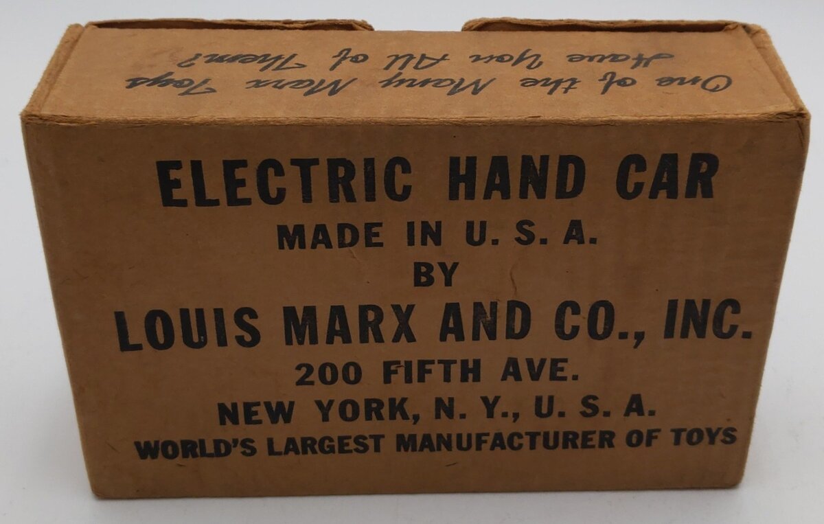 Marx 2002 Vintage O Operating Hand Car VG/Box