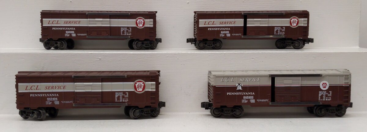 K-Line K-6434A O Gauge Pennsylvania Classic Boxcar 4-Pac EX/Box