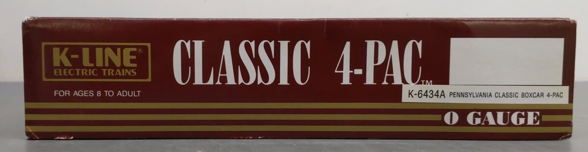 K-Line K-6434A O Gauge Pennsylvania Classic Boxcar 4-Pac EX/Box