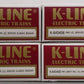 K-Line K-6434A O Gauge Pennsylvania Classic Boxcar 4-Pac EX/Box