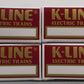 K-Line K-6434A O Gauge Pennsylvania Classic Boxcar 4-Pac EX/Box