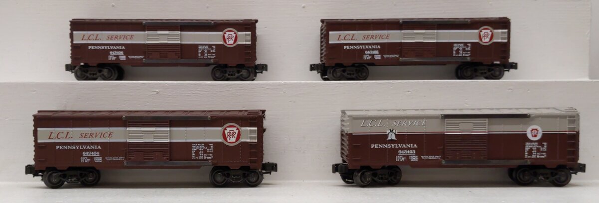 K-Line K-6434A O Gauge Pennsylvania Classic Boxcar 4-Pac EX/Box