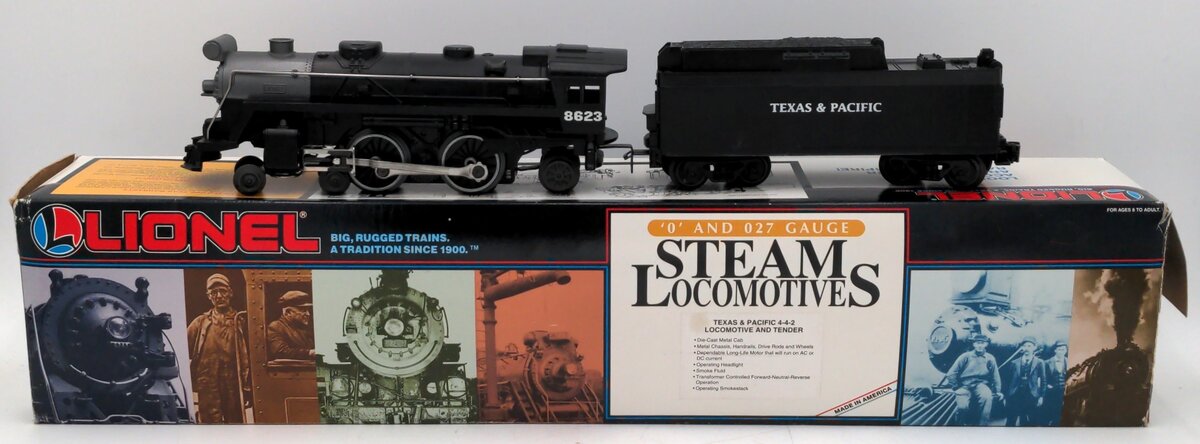 Lionel 6-18623 Texas & Pacific 4-4-2 Steam Locomotive & Tender #8623 VG/Box