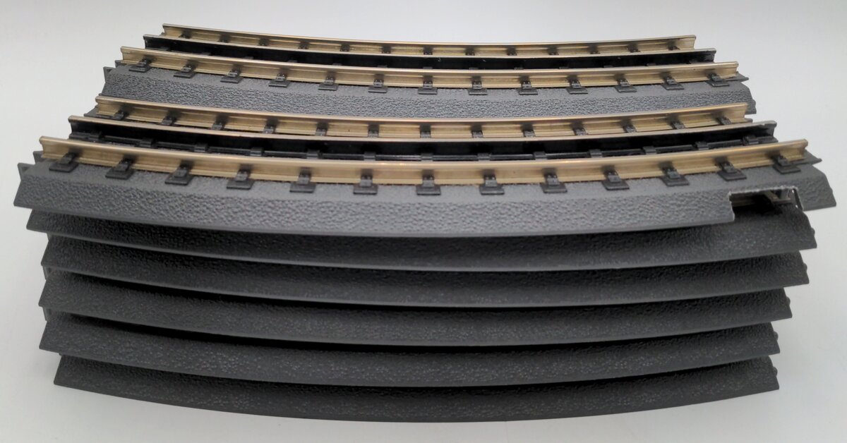 MTH 40-1042 O Gauge RealTrax O42 Curved Solid Rail Track Sections (12) EX