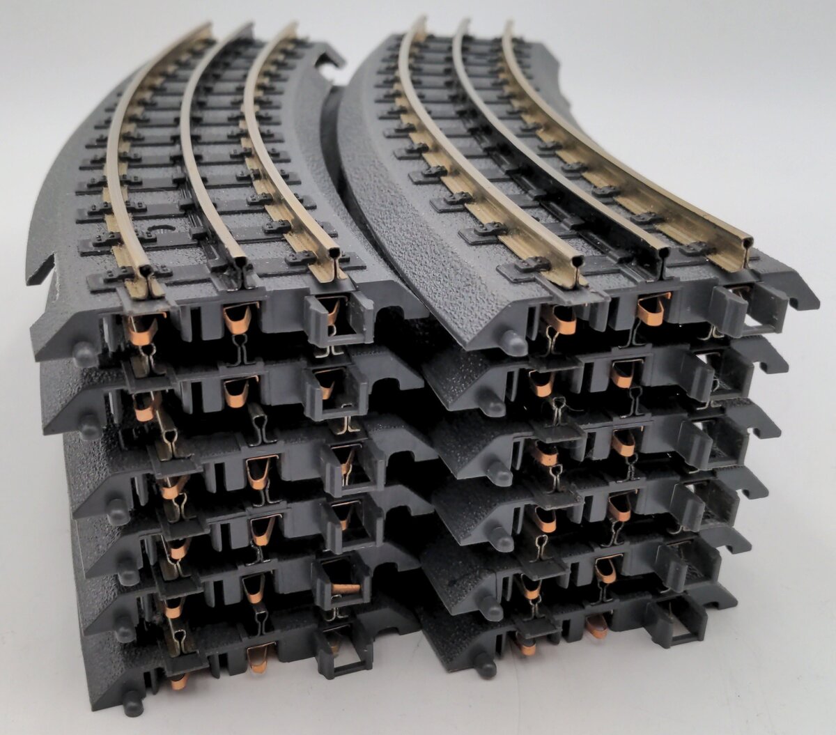 MTH 40-1042 O Gauge RealTrax O42 Curved Solid Rail Track Sections (12) EX