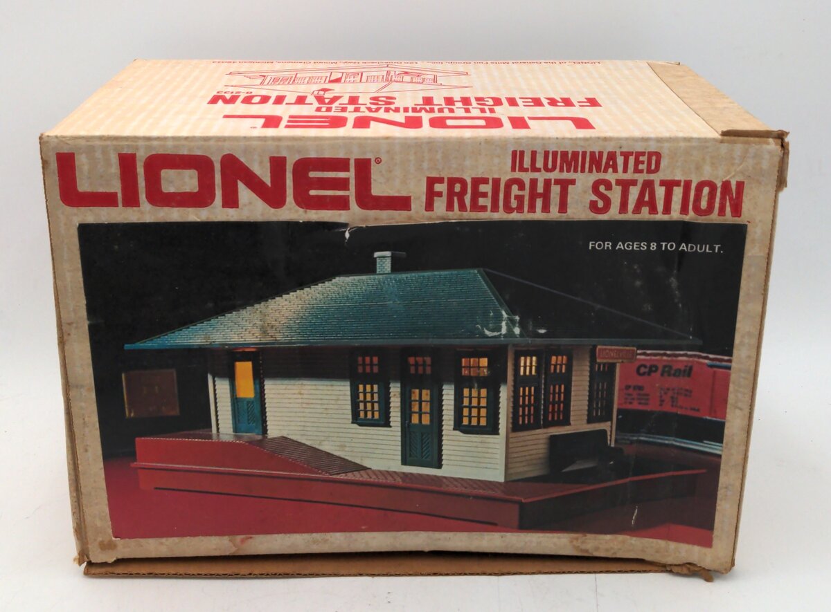 Lionel 6-2133 O Scale Illuminated Freight Station Assembled EX/Box