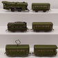 Marx O Gauge Pre-War Olive Drab Army and Passenger Cars; 897, 952, [6] VG