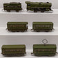 Marx O Gauge Pre-War Olive Drab Army and Passenger Cars; 897, 952, [6] VG