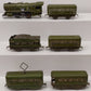 Marx O Gauge Pre-War Olive Drab Army and Passenger Cars; 897, 952, [6] VG