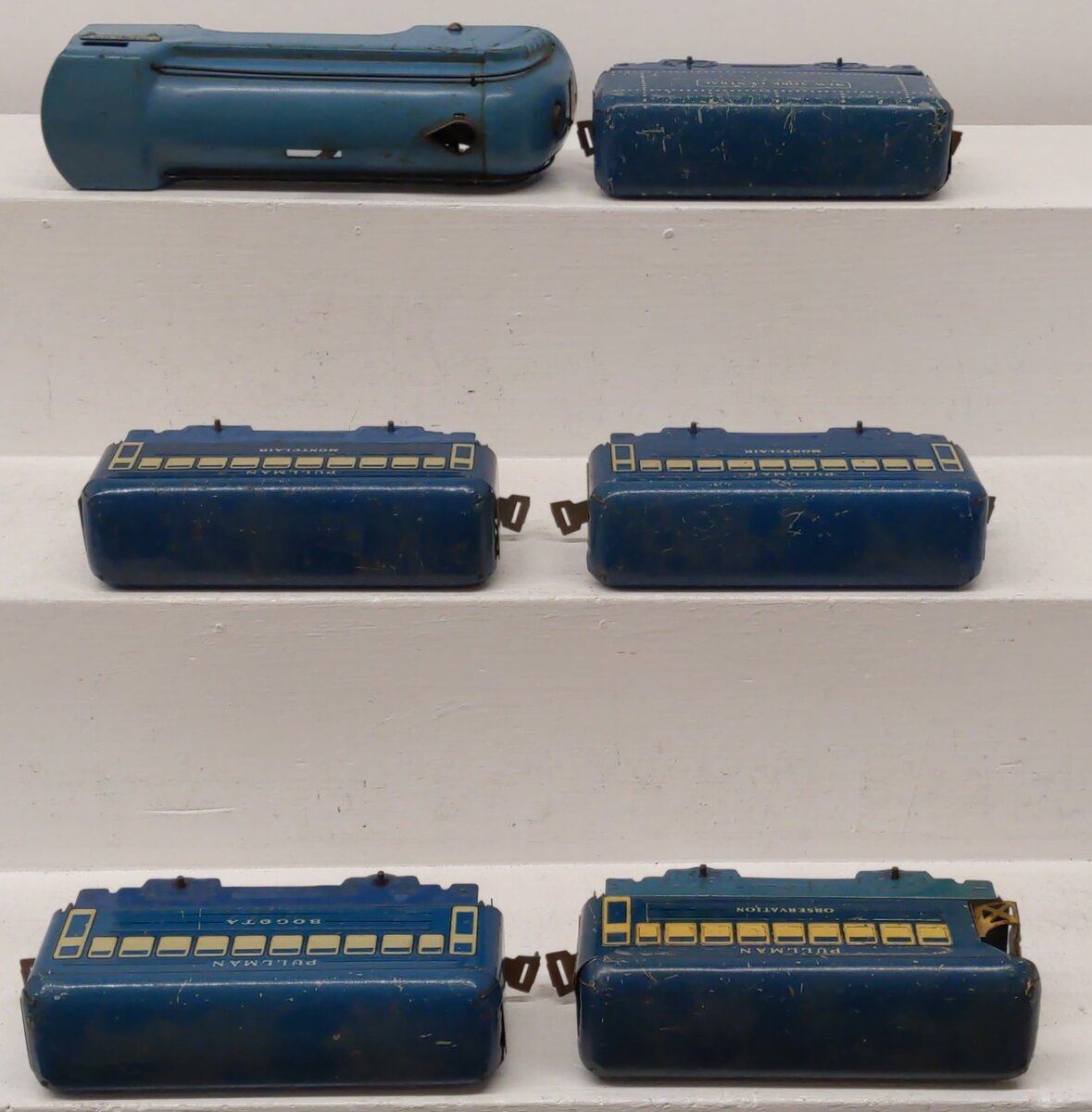 Marx O Gauge Vintage Pre-War The Blue Mercury Passenger Set VG