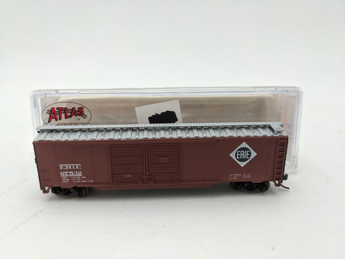 Atlas 36418A N Scale Erie 50' Double Door Boxcar #67532 LN/Box