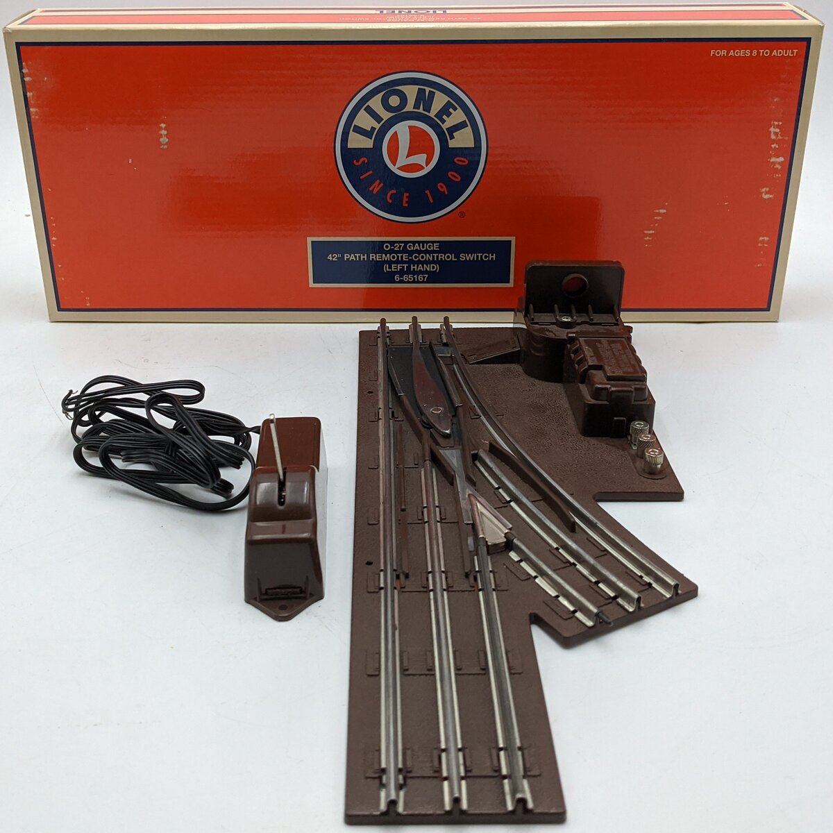 Lionel 6-65167 O27 42" Left Hand Remote Control Switch Turnout VG/Box