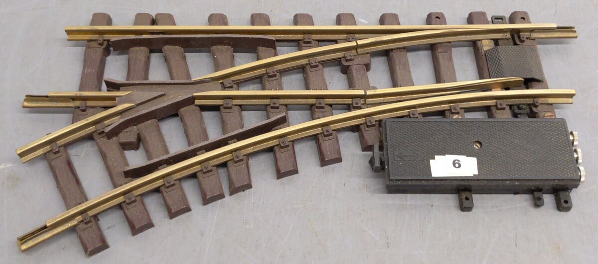 LGB 1215 G Scale Brass Left Hand Electric Switch/Turnout VG/Box