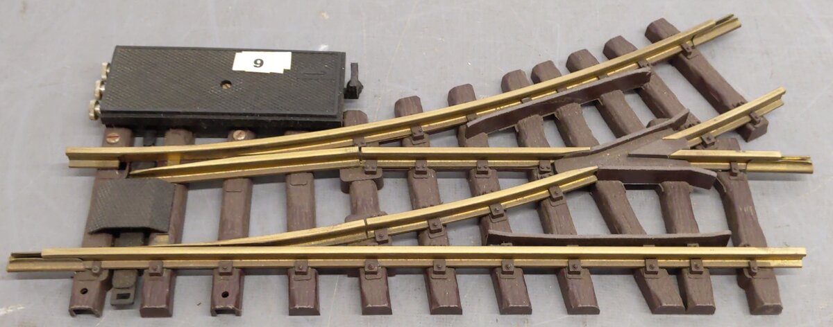 LGB 1215 G Scale Brass Left Hand Electric Switch/Turnout VG/Box