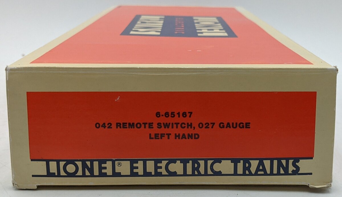 Lionel 6-65167 O27 42" Left Hand Remote Control Switch Turnout VG/Box