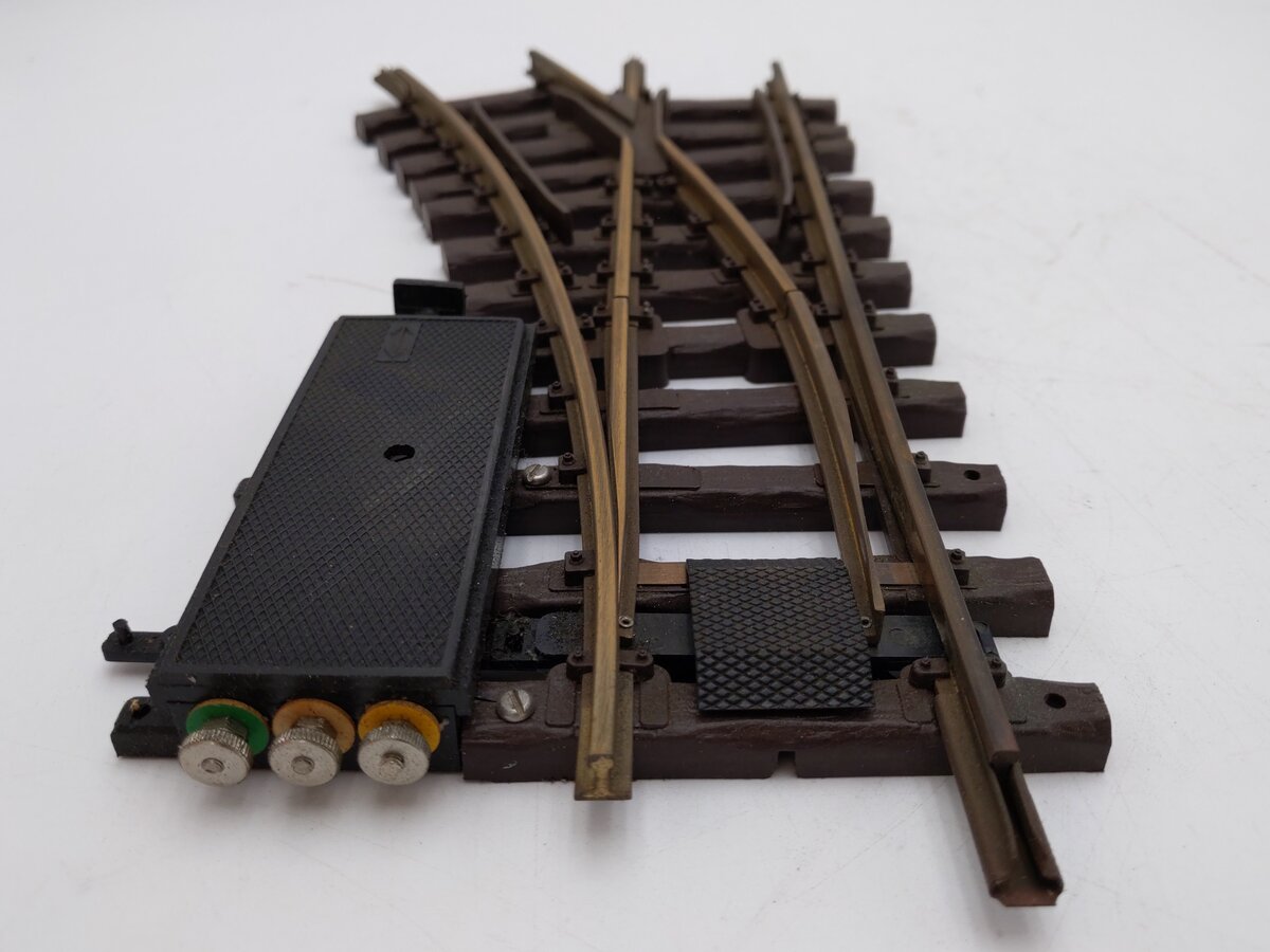 LGB 1215 G Scale Brass Left Hand Electric Switch/Turnout EX/Box