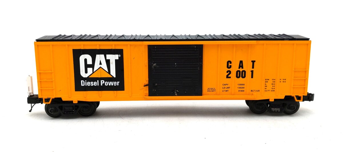 MTH 30-022E O Gauge CAT Diesel Power Boxcar #2001 EX