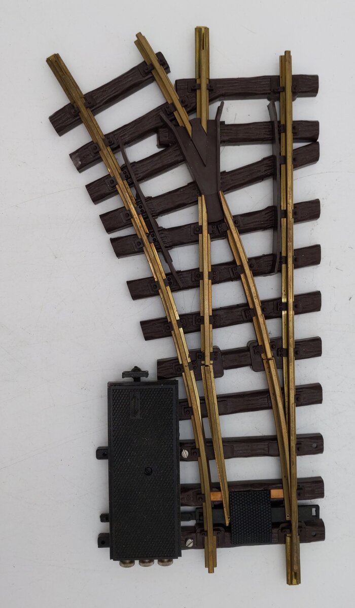 LGB 1215 G Scale Brass Left Hand Electric Switch/Turnout LN
