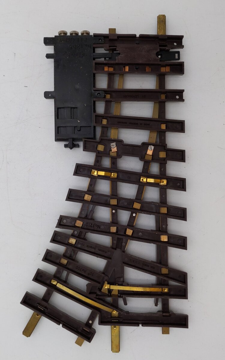 LGB 1215 G Scale Brass Left Hand Electric Switch/Turnout LN