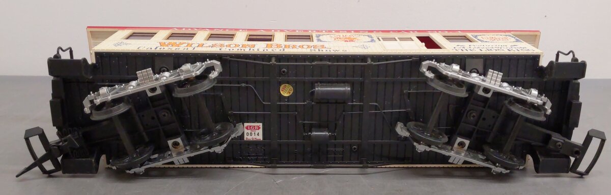 LGB 3181-DG Wilson Bros. Circus Advertising  Passenger Car #4 (Metal Wheels) EX