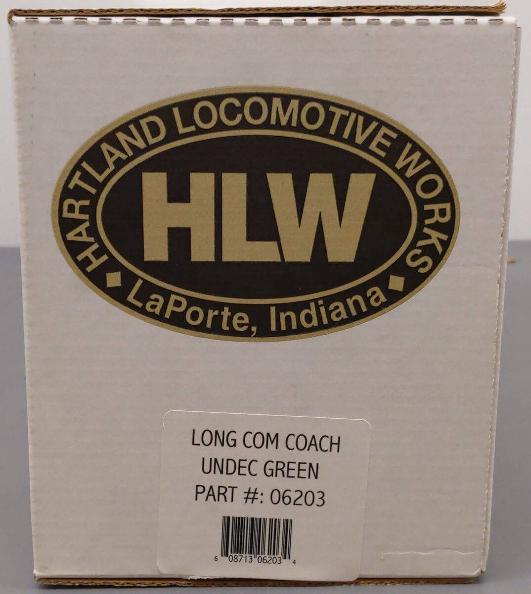 Hartland 06203 G Scale Long Com Coach - Undecorated (Green) VG/Box