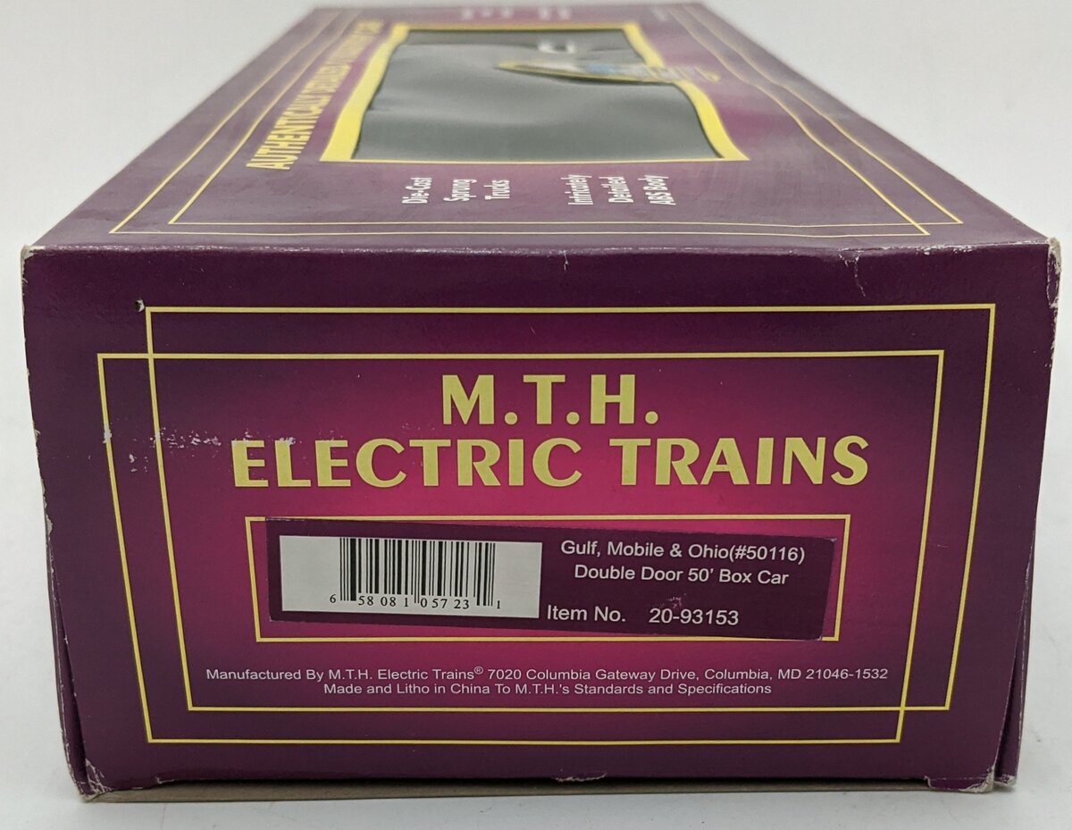 MTH 20-93153 Gulf, Mobile & Ohio Boxcar #50116 LN/Box