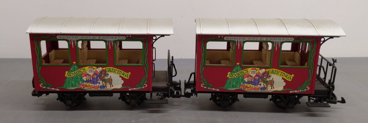 LGB 94775 LGB 94775 Rudolph North Pole Express Season Greetings Freight Cars (2) EX