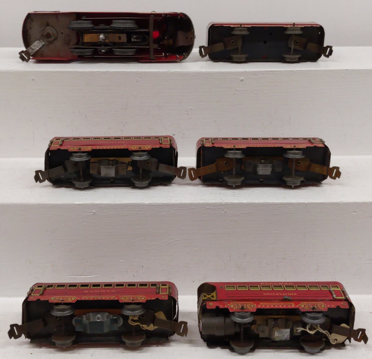 Marx 635 Vintage O Gauge Red NYC 'The Mercury' Steam Locomotive Passenger Set VG