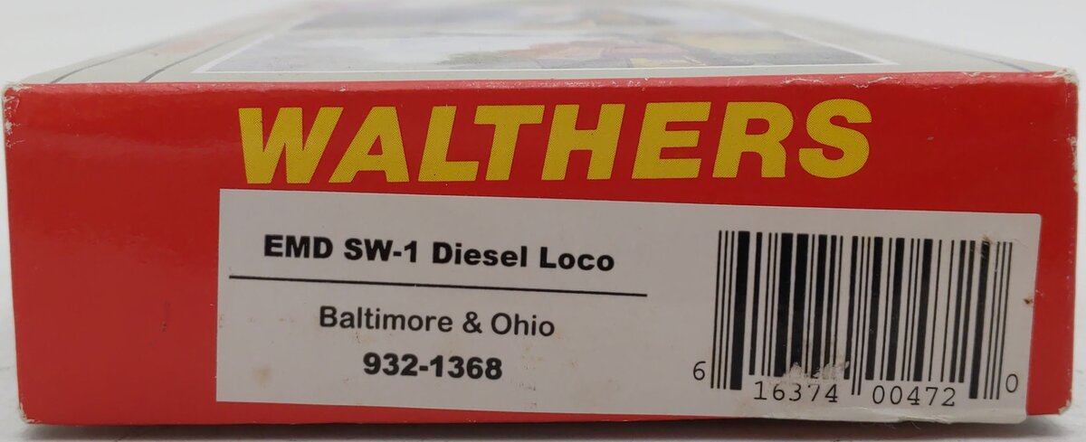 Walthers 932-1368 HO B&O EMD SW-1 Diesel Locomotive #8401 EX/Box