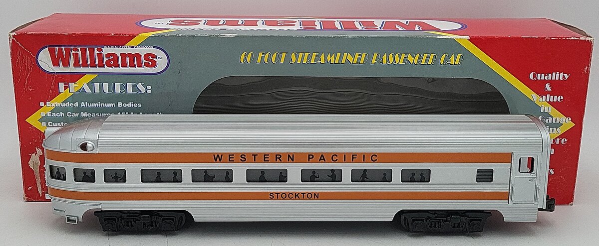 Williams O Gauge Western Pacific Aluminum Stockton Observation Car LN/Box