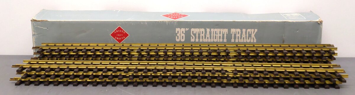 Aristo-Craft 11070 Euro Brass 3' Straight Track (8) VG/Box