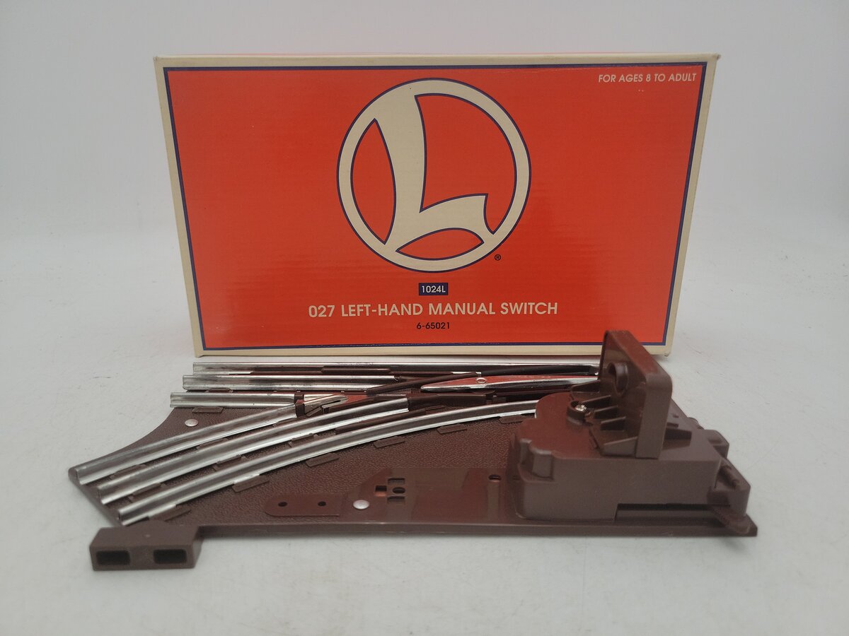 Lionel 6-65021 O27 Left Hand Manual Switch Turnout EX/Box