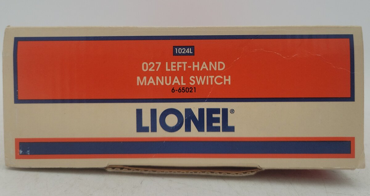 Lionel 6-65021 O27 Left Hand Manual Switch Turnout EX/Box