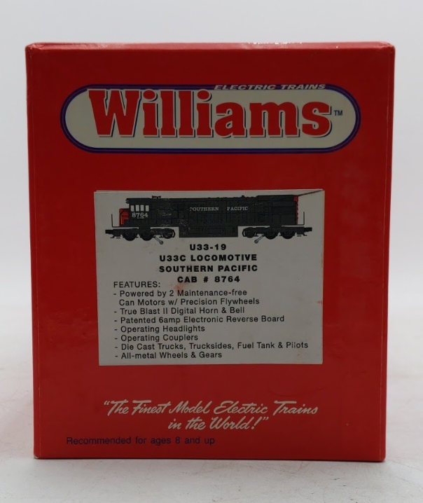 Williams U33-19 O Gauge Southern Pacific U33C Diesel Locomotive #8764 EX/Box