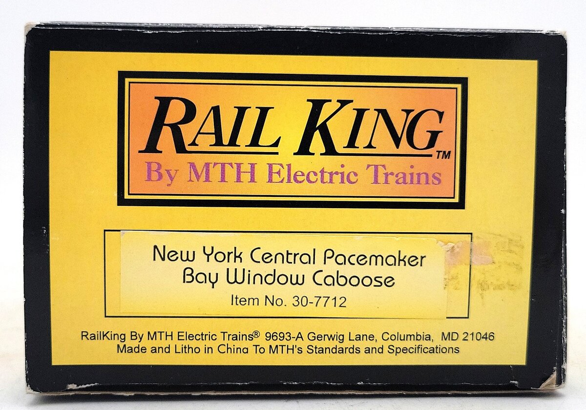 MTH 30-7712 O New York Central Pacemaker Bay Window Caboose #21574 (Custom)/Box