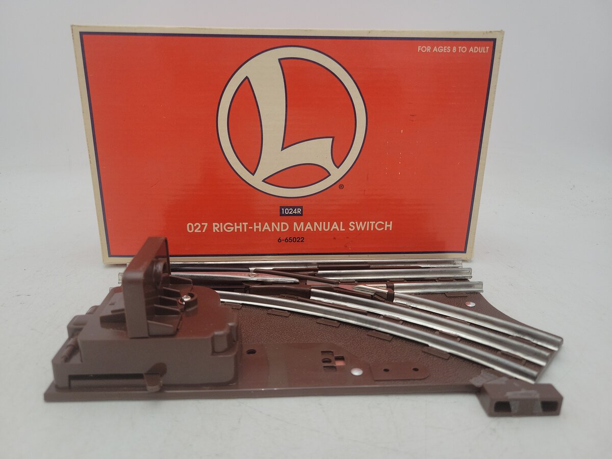 Lionel 6-65022 O27 Right Hand Manual Switch Turnout EX/Box