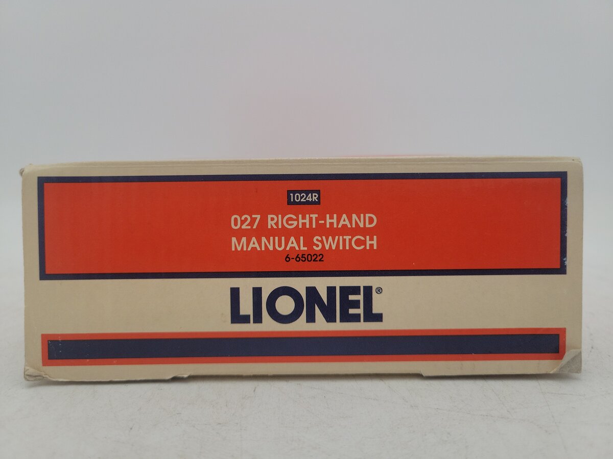 Lionel 6-65022 O27 Right Hand Manual Switch Turnout EX/Box