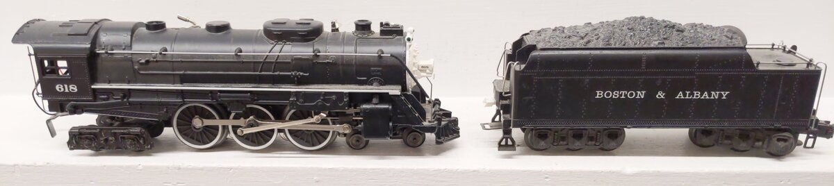 Lionel 6-18042 O Gauge B&A Hudson 4-6-4 Steam Locomotive & Tender #618 w/RS II EX/Box