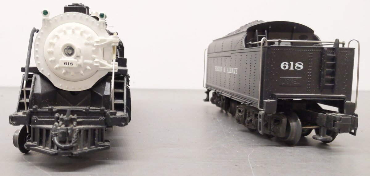 Lionel 6-18042 O Gauge B&A Hudson 4-6-4 Steam Locomotive & Tender #618 w/RS II EX/Box