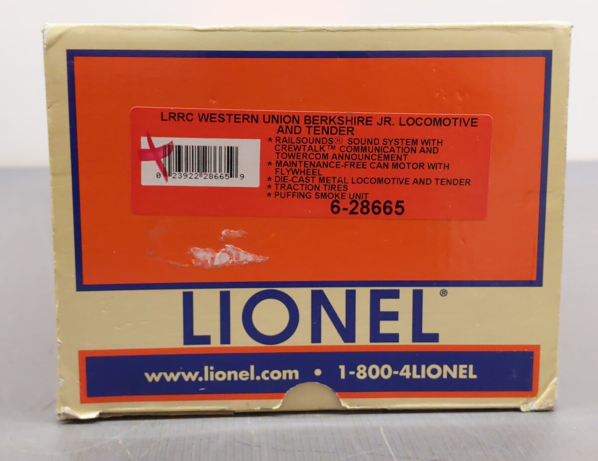 Lionel 6-28665 O Gauge Western Union 2-8-4 Steam Locomotive #665 EX/Box
