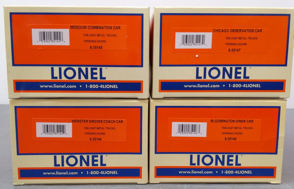 Lionel 6-35124 O Gauge Alton Limited 4-Car Passenger Set EX/Box