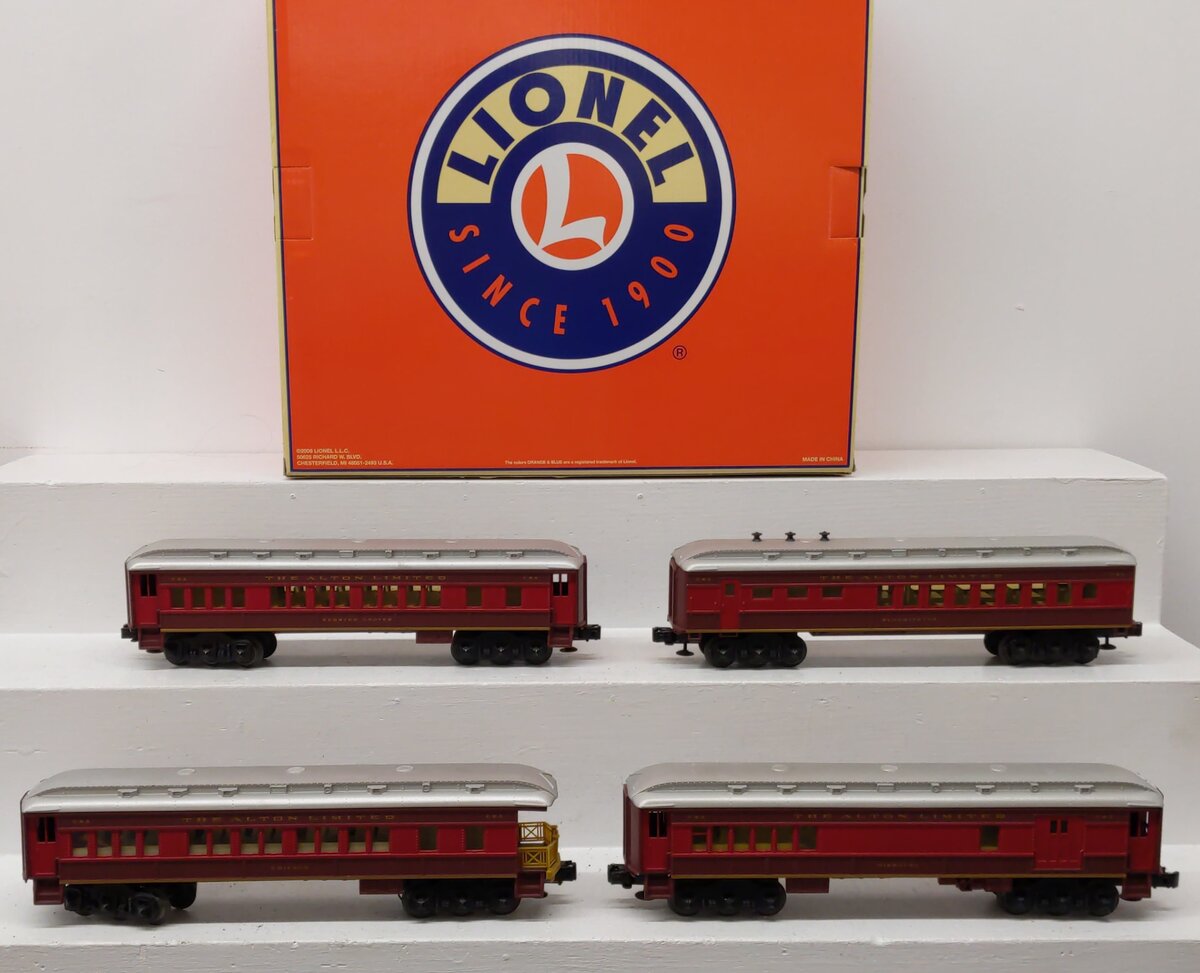 Lionel 6-35124 O Gauge Alton Limited 4-Car Passenger Set EX/Box