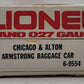 Lionel 6-9554 O Gauge Chicago & Alton "Armstrong" Baggage Car VG/Box