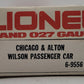Lionel 6-9556 O Gauge Chicago & Alton "Wilson" Passenger Car/Box