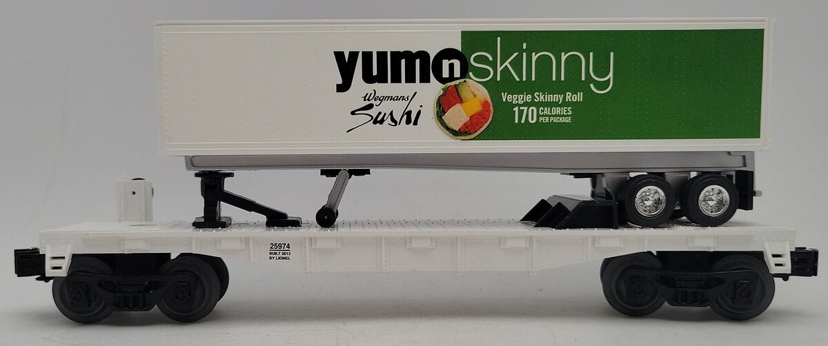 Lionel 6-25974 O Gauge Wegmans Flat Car with Trailer LN/Box